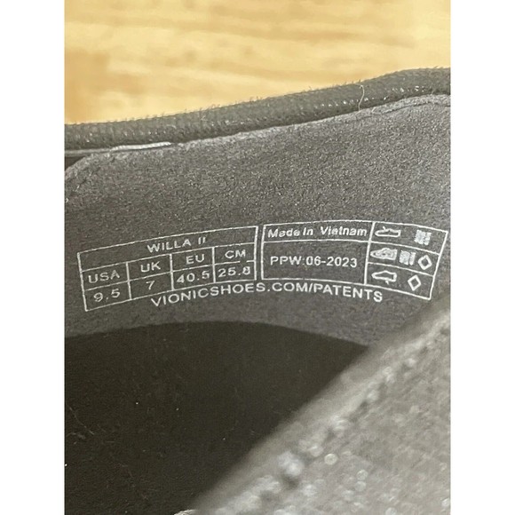 Vionic Womens Willa II Black Fabric Loafers Shoes NEW Size 9.5 - Picture 5 of 6